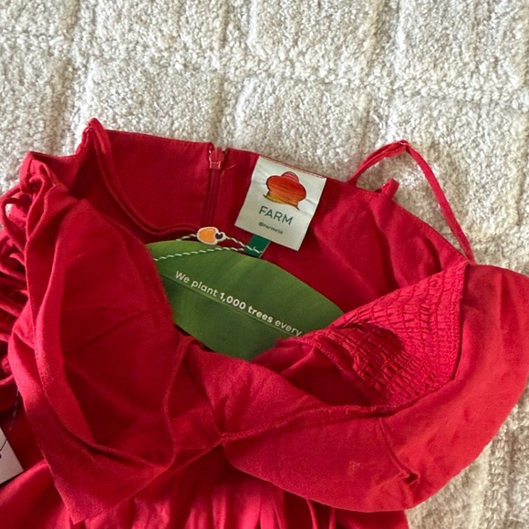 FARM Rio NWT Vibrant Red Midi Dress - Picture 6 of 11